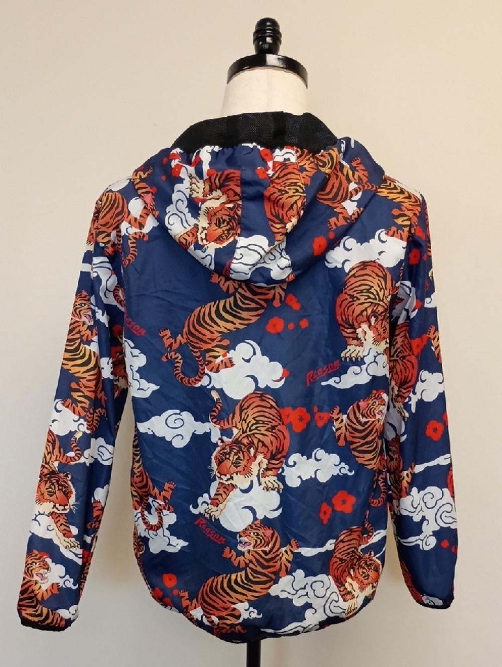 Reason Tiger Print Windbreaker Jacket Japanese Graphic Streetwear Size Small - Picture 3 of 11